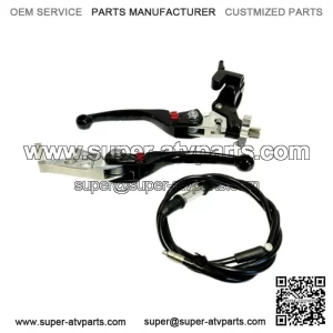 Adjustable F4 Black Pair Kit Folding Brake Clutch Levers Hot Start TRX 450R