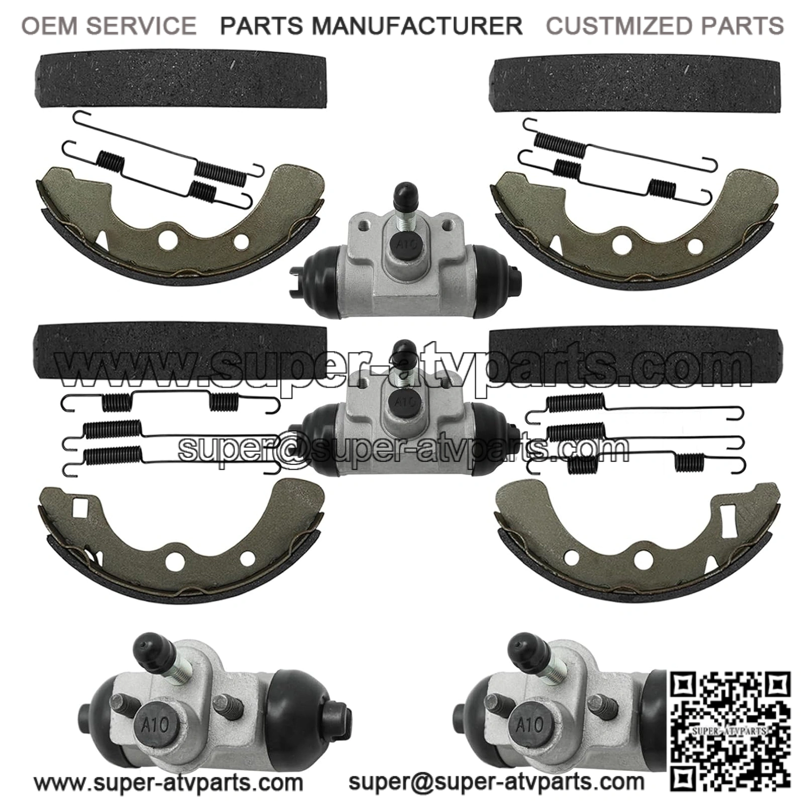 Wheel Cylinder Brake Shoe Front Rear All for Kawasaki Mule 2520 2510 2500 2030 2020 2010 1000 Diesel KAF450 KAF540 KAF620 KAF950 1988-2000 43092-1053 43092-1054 41048-1078 41048-1079 - Image 2