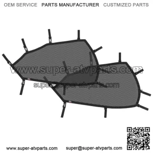Left+Right Window Nets Upper Door Nets for CFMOTO ZForce 950 2020-2024