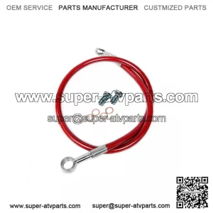Streamline Steel Braided Rear Brake Line Stock Length Red TRX 400X TRX400EX