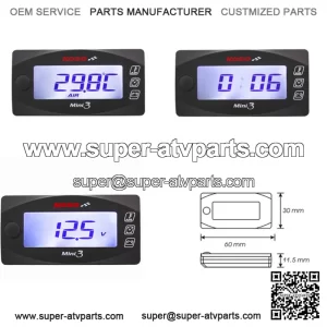 digital thermometer blue Koso mini 3 z czujnikami
