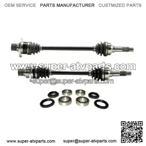 Pair of Rear Axles with Bearings for Yamaha Rhino 700 2008-2013