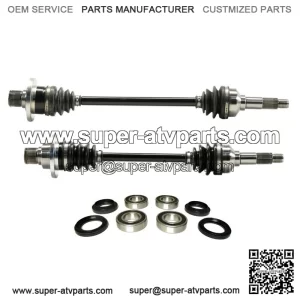 Rear Axle Pair with Wheel Bearing Kits for Yamaha Rhino 450 & 660 2004-2009