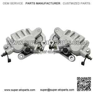 Front Left Right Brake Calipers & Pads for Honda TRX450R Sportrax 450 2004-2009