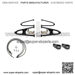 TRX 450R A Arms +2.5 +1 Chromoly Adjustable Brake lines Clamps