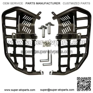 Yamaha YFZ 450 Nerf Bars  Pro Peg Heel Guard    Black Black 199 T7 BB