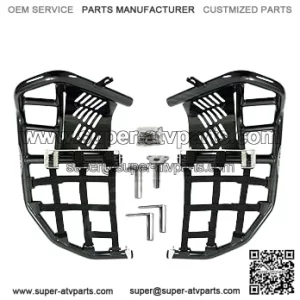 Suzuki LTZ 400 QUADSPORT Z (2003-2008) Propeg Nerf Bars Black Aluminum with Black Net