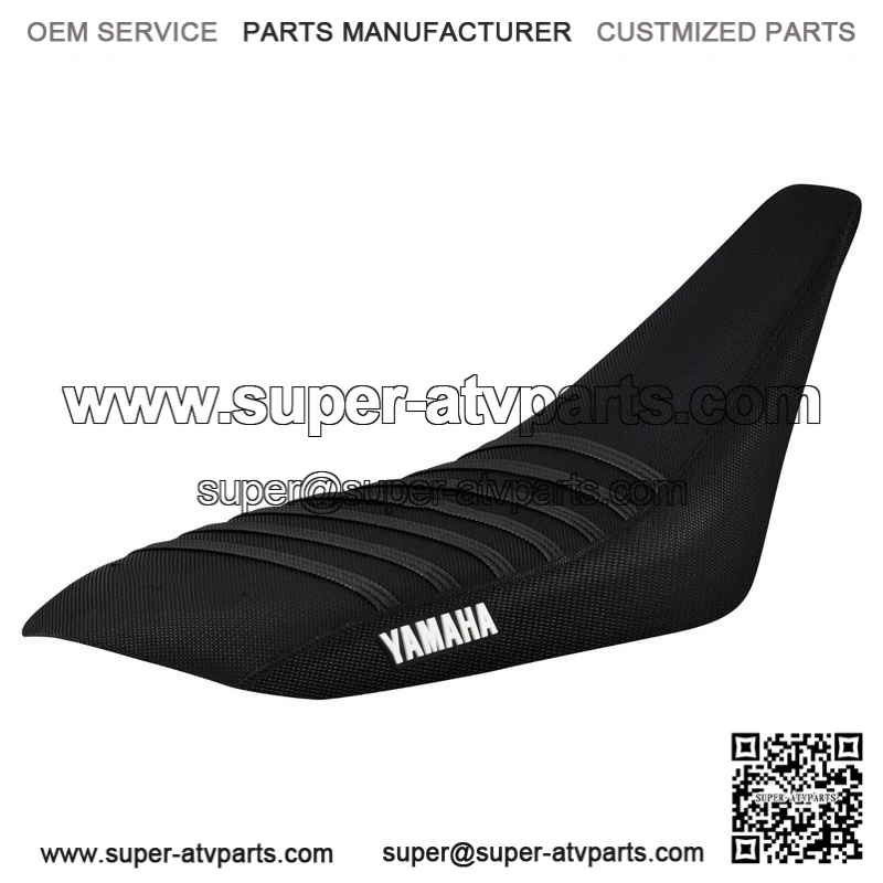 Yamaha YFZ 450 Gripper Seat Cover 2004-2013 all BLACK / BLACK ribs LOGO #200