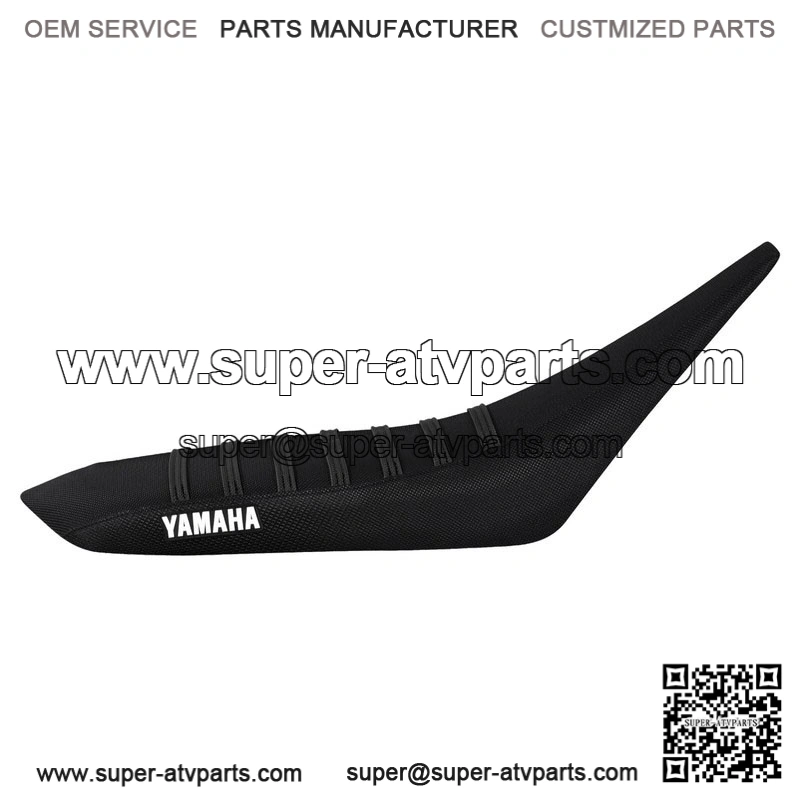 Yamaha YFZ 450 Gripper Seat Cover 2004-2013 all BLACK / BLACK ribs LOGO #200 - Image 2