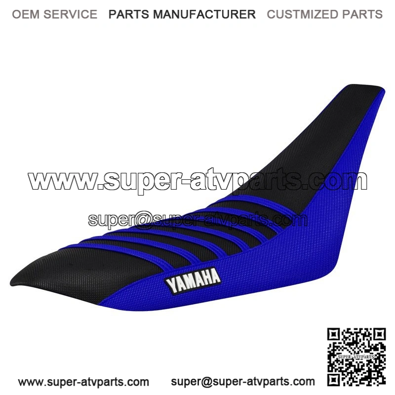 Yamaha YFZ 450 Gripper Seat Cover 2004-2013 BLUE/BLACK/BLUE ribs LOGO #200