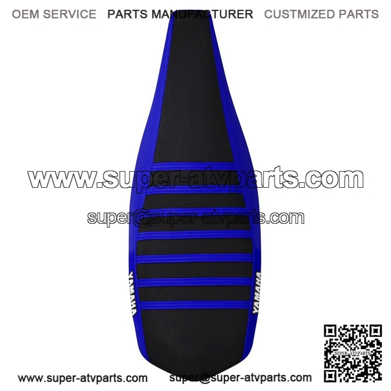 Yamaha YFZ 450 Gripper Seat Cover 2004-2013 BLUE/BLACK/BLUE ribs LOGO #200 - Image 3