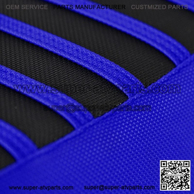 Yamaha YFZ 450 Gripper Seat Cover 2004-2013 BLUE/BLACK/BLUE ribs LOGO #200 - Image 4