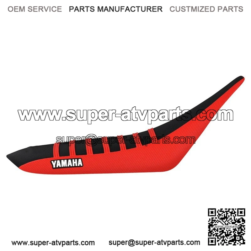 Yamaha YFZ 450 Gripper Seat Cover 2004-2013 RED/BLACK/RED ribs LOGO #200 - Image 2