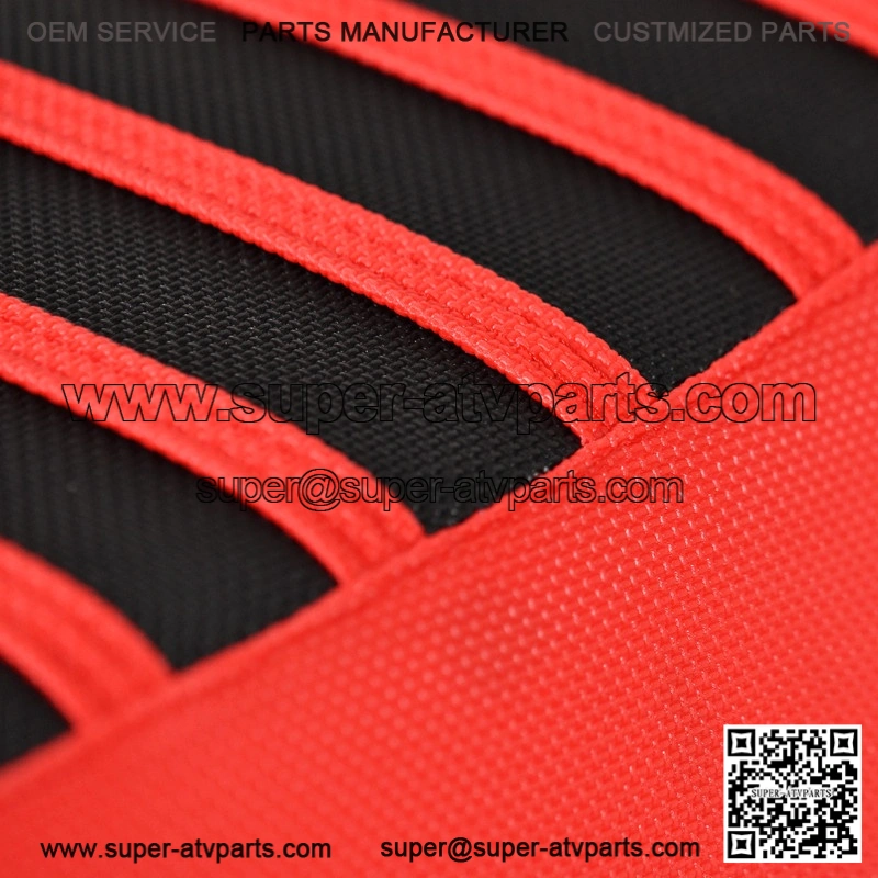 Yamaha YFZ 450 Gripper Seat Cover 2004-2013 RED/BLACK/RED ribs LOGO #200 - Image 4