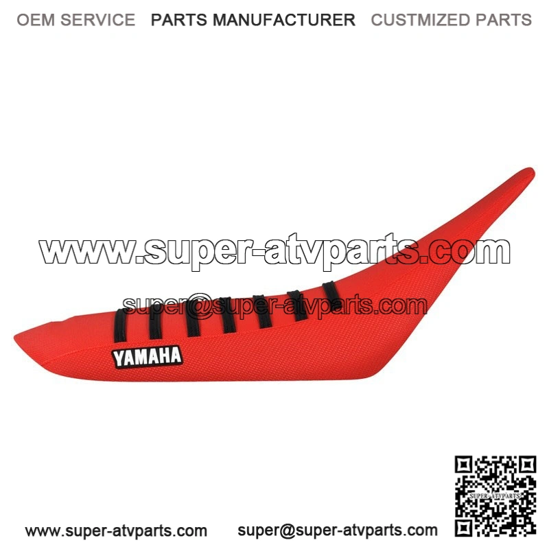 Yamaha YFZ 450 Gripper Seat Cover 2004 - 2013 all RED/BLACK ribs LOGO #200 - Image 2