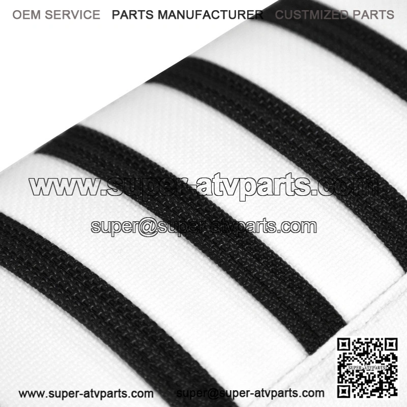 Yamaha YFZ 450 Gripper Seat Cover 2004-2013 all WHITE/ BLACK ribs LOGO #200 - Image 4