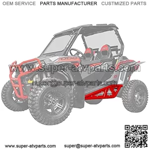 Heavy-Duty Tube Rock Sliders for 2021+ Polaris RZR Trail 900 / S 900 / S 1000 (See Fitment) | Red | Made with 1.75" Steel Tubing | UV-Resistant Powder Coating | Easy Bolt-On Mounting Process