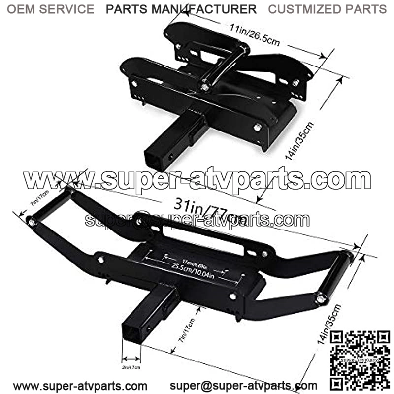Winch Mounting Plate for Recovery Winches 8000 lb-13000 lb Hitch Mount Winch Plate Winch Mount Recovery Winches - Image 2