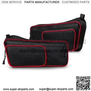 Xprite UTV Rear Side Door Storage Bags Red for 2017-2023 Can-Am Maverick X3 Max