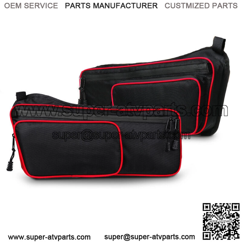 Xprite UTV Rear Side Door Storage Bags Red for 2017-2023 Can-Am Maverick X3 Max