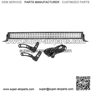 32" 180W Curved LED Light Bar w/Wiring Kit & Below Roof Mounting Brackets Fit 2013-2023 Polaris RZR 800 900 1000 Models