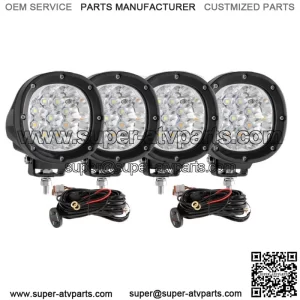 4x 4" LED Light Pods 6 Modes Offroad Driving Lamp For Can-Am Maverick X3
