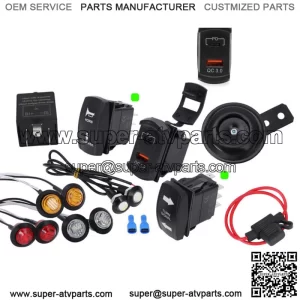 USB Turn Signal Street Legal Blinker Kit For Polaris Ranger 500 570 900 1000 xp