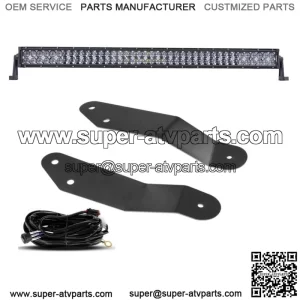 For Can-Am Maverick X3 MAX Turbo 42" Straight LED Light Bar Roof+Bracket