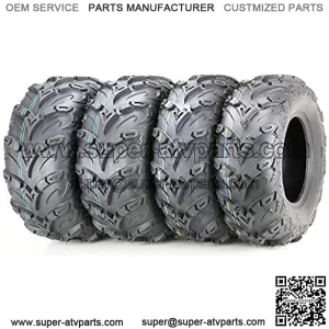 Full Set Radial ATV UTV Tires 26x8R12 26x8-12 Front & 26x10R12 26x10-12 Rear 6PR Mud Sling