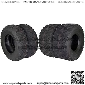 Grinder Series ATV Dual Compound Tread Honda Recon All Years (Four Pack Two Front 22x7-11 Two Rear 22x10-9) Mud Sand Snow and Rock Tires