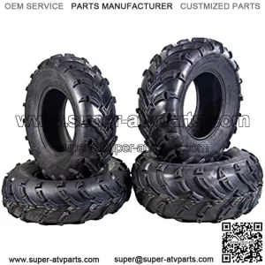 MK 4 Set ATV Tires 25x8-12 Fronts 25x10-12 Rears 6 Ply 1/2" Tread Depth