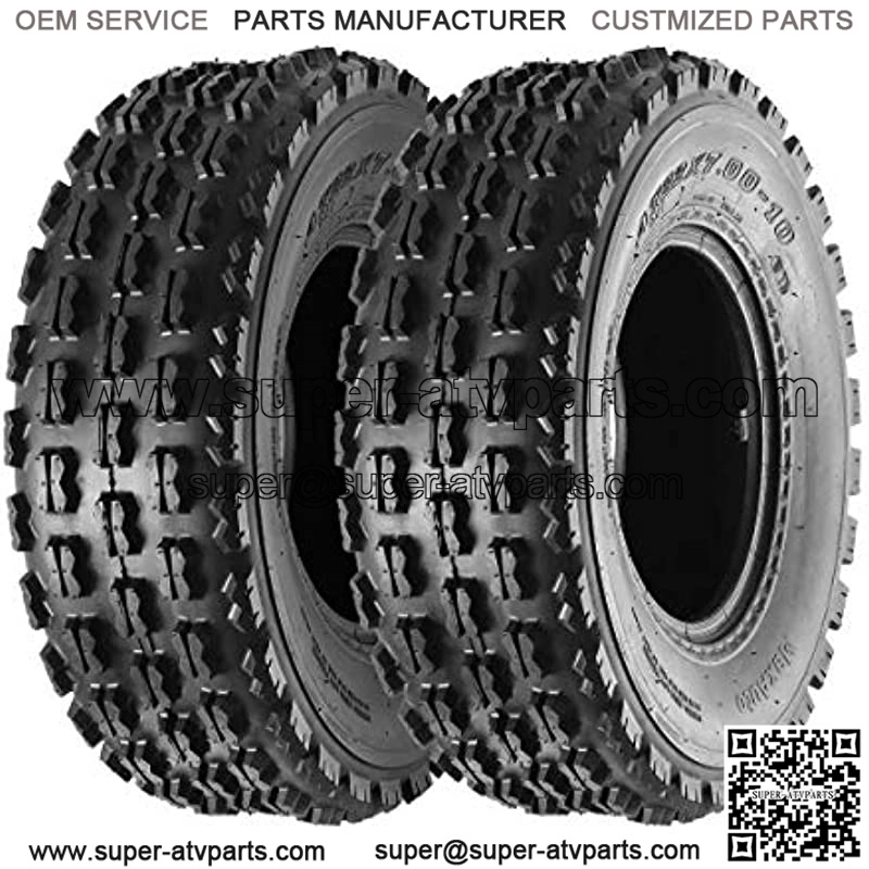 22x7-10 22-7-10 Front ATV Tires Quad Sport ATV UTV Tires 22x7x10 4-Ply Mud Sand Snow and Rock Tires Tubeless Sport Tires, Set of 2