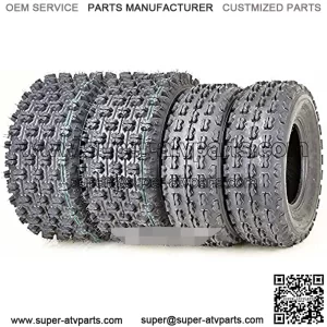 Set of 4 New Sport ATV Tires 22x7-10 Front & 22x10-10 Rear /4PR - 10077/10089
