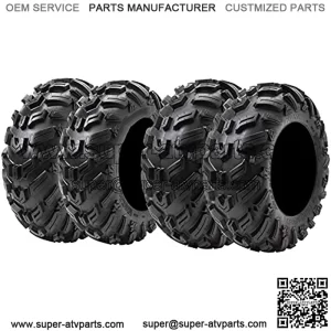 Set Of 4 Tusk Terraform ATV UTV All-Terrain Tires Front: 25x8-12 Rear: 25x10-12