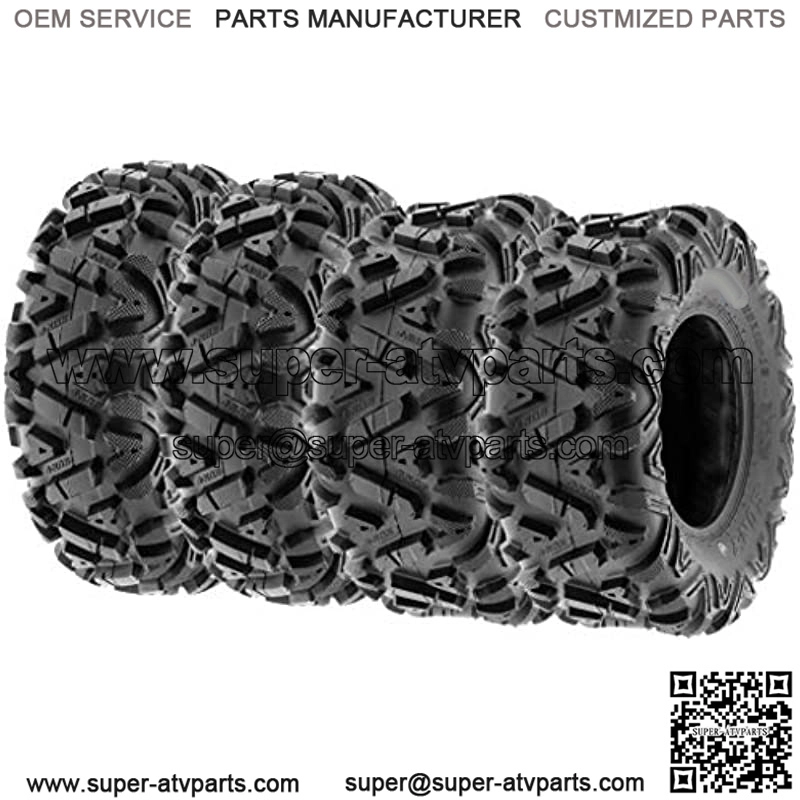 Power.I ATV/UTV all-terrain Tires 25x8-12 Front & 25x10-12 Rear, Set of 4, 6 PR Tubeless A033