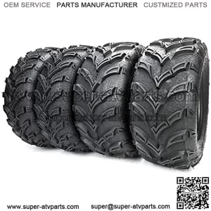 Set of 4 All Terrain ATV UTV Tires 25x8-12 Front & 25x10-12 Rear 6PR Mud
