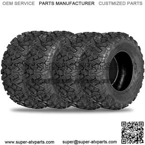 All Terrain ATV UTV Tires, 25x8-12 Front & 25x10-12 Rear, Set of 4 Tires, 6PR, Suitable For Mud, Gravel, Sand, Rocky