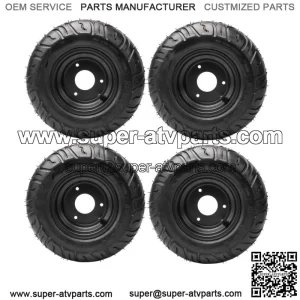 4pcs 6" Wheels 13x5.00-6 Tire on Rim 13x5-6 Tires Go kart ATV Drift Trike Mower