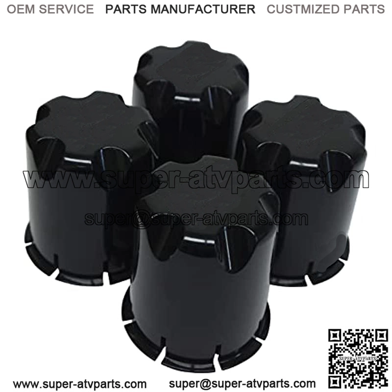 14" Black 'Voodoo' Golf Cart Wheels and 20"x8.5"-14 STINGER On-Road/Off-Road DOT rated All-Terrain tires - Set of 4, includes Black 'SS' center caps and 1/2x20 Black lug nuts - Image 3