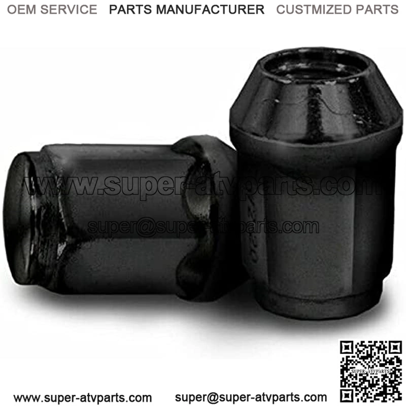 14" Black 'Voodoo' Golf Cart Wheels and 20"x8.5"-14 STINGER On-Road/Off-Road DOT rated All-Terrain tires - Set of 4, includes Black 'SS' center caps and 1/2x20 Black lug nuts - Image 4