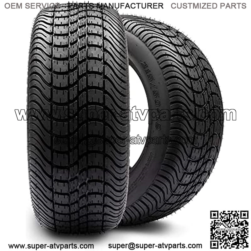 215/50-12 "Cruze" DOT Low Profile Tires for EZGO, Club Car, Yamaha Golf Carts (1, set of 2, or set of 4) (215/50-12, Set of 2 Tires)