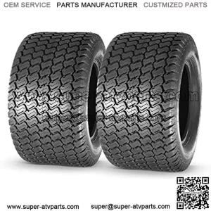 24x12.00-12 Turf Lawn Mower Golf Cart Tractor Tires 4Ply P332 Tubeless, Set of 2