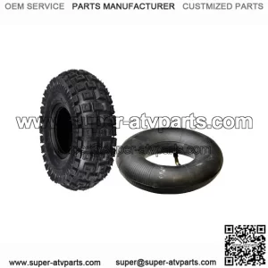 3.00-4 (10"x3", 260x85) Knobby Scooter, ATV and Go Kart Tire and Tube Set