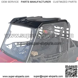SuperATV Midsize Plastic Polaris Roof for 2015+ Polaris Ranger 570 / EV | 2017+ 500 / ETX | Rugged Molded 6mm Plastic Construction | Polaris Ranger Roof Works with Most Windshields and Mirrors!
