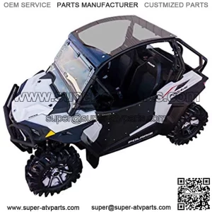 SuperATV Dark Tinted RZR Roof for 2021+ Polaris RZR Trail 900 / S 900 / S 1000 | 1/4" Thick Polycarbonate | Protects You and Passengers From The Elements While Increasing Visibility!