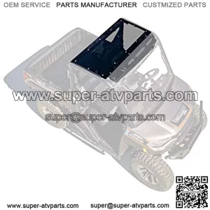 SuperATV Dark Tinted Polaris Ranger Roof for 2015-2016 XP 570 (PRO-FIT Cab) | 2013+ XP 900 | 2017+ XP 1000 | 2015-2018 1000 Diesel | Polaris Ranger Full Size Roof Protects from Elements