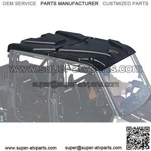 SuperATV Heavy Duty Plastic Roof for Polaris Ranger Full Size XP 570 Crew / 900/1000 / 1000 Diesel - See Fitment | Easy to install | This UTV Top Protects Riders from Sun, Rain, and Debris!