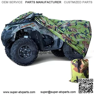 Tokept 190T Black Quad Bike ATV ATC Rain Waterproof Cover ??XXL?? 98" (Camouflage, XXL)
