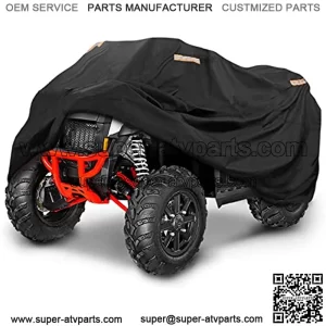 ATV Cover Universal, Upgraded Four Wheeler Cover Waterproof Heavy Duty Quad Cover Compatible with Polaris Sportsman 450 570 Foreman Can-am Outlander Rancher Fourtrax, 94" X 48" X 48"