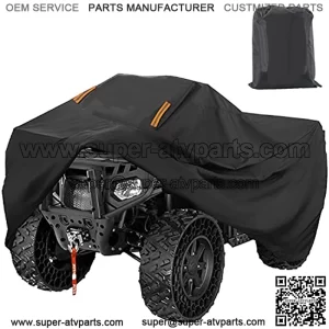 95 Inch ATV Quad Covers Waterproof Outdoor Heavy Duty Fadeless 420D Oxford Cloth 4 Wheelers ATV Accessories Windproof All Weather Protection for Polaris Can am Kawasaki Honda Yamaha Suzuki